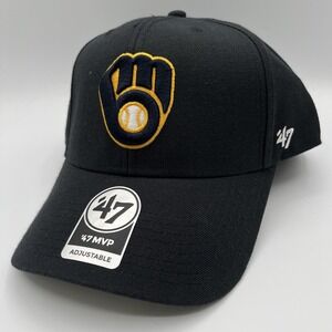 Milwaukee Brewers 47 Brand Hat Cap Strap Back‎ MVP One Size MLB Baseball NEW
